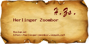 Herlinger Zsombor névjegykártya